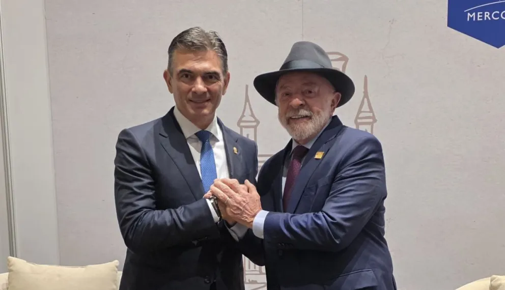 Los presidentes Rodrigo Paz y Luiz Inácio Lula da Silva, tras un encuentro este martes. Foto: Prensa Oficina del Presidente