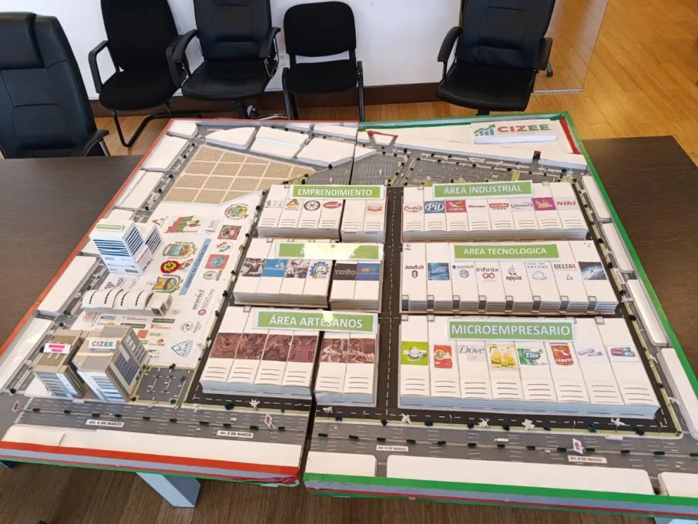 Maqueta de la Zona Económica Especial de El Alto. Foto: Prensa Soledad Chapetón