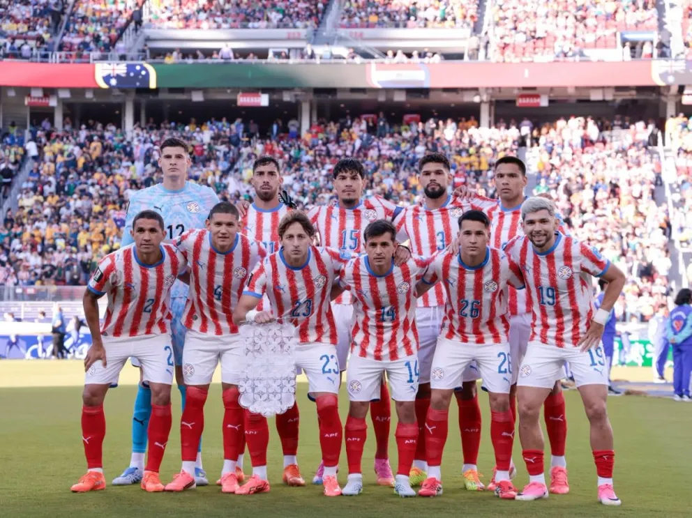 Selección de Paraguay que eliminó a Alemania y ahora jugará con Francia. Foto: APF