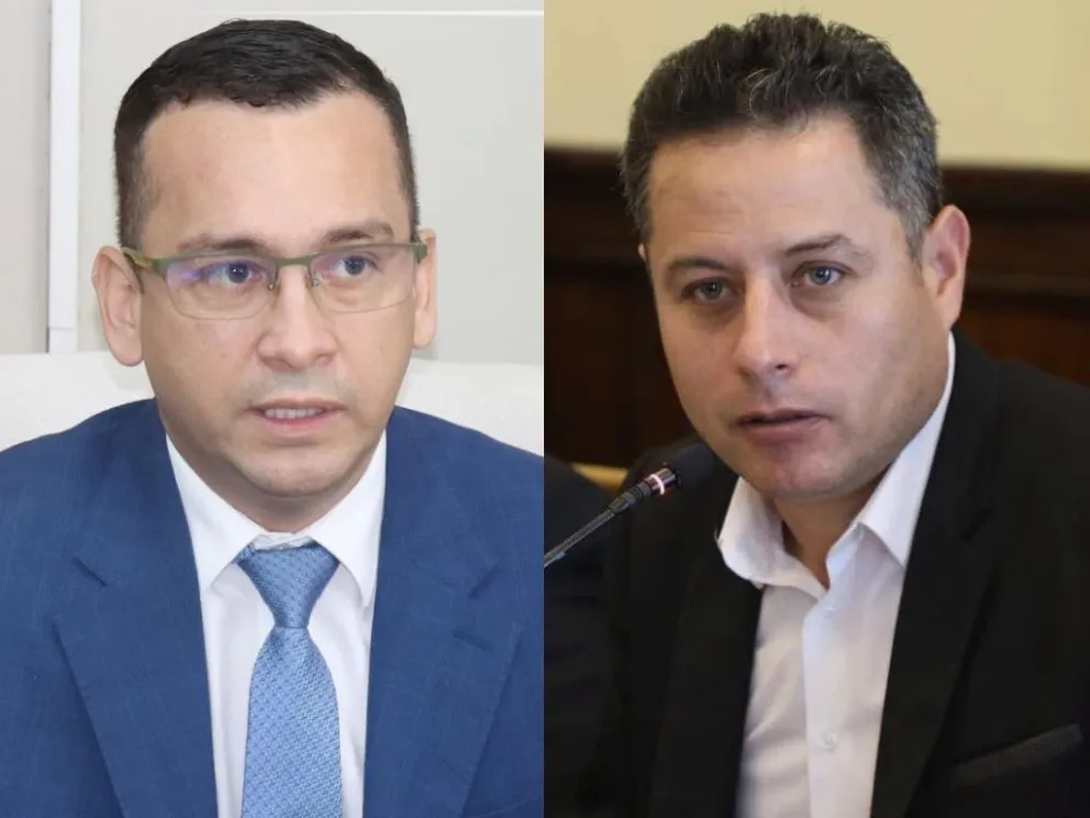 El presidente del TSJ, Romer Saucedo, y el vicepresidente Edmand Lara. Foto: AJN y Vicepresidencia 