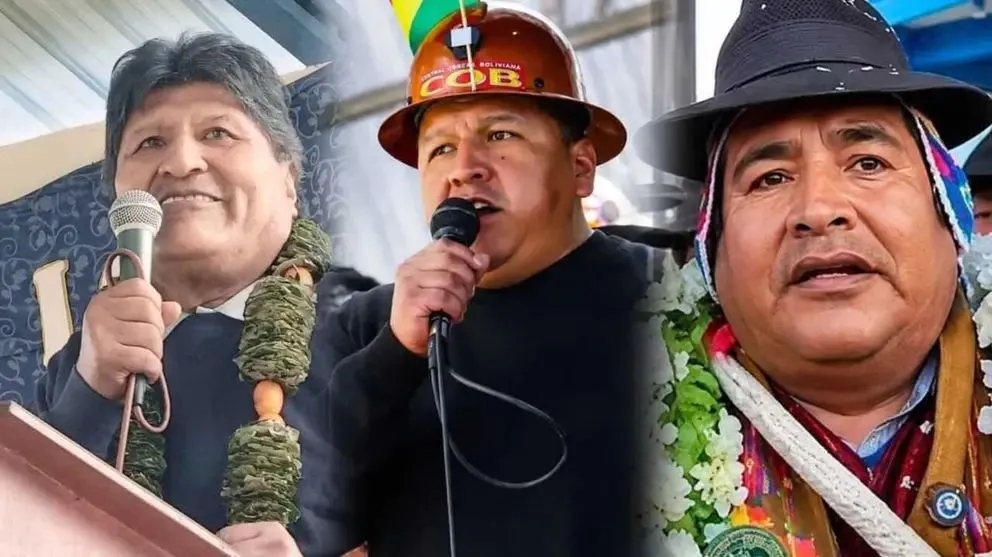 Evo Morales, Mario Argollo y Vicente Salazar. Foto Opinión