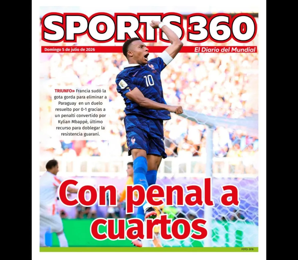 Mbappé celebra el único gol del lance ante los paraguayos. Foto: BR