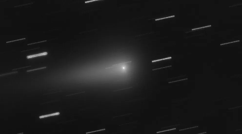 Imagen obtenida con el VLT del cometa interestelar 3I/ALTAS (18 de enero de 2026) Fotografía facilitada por ESO/O. Hainaut. Foto: EFE 
