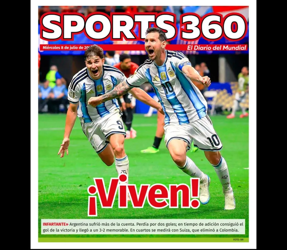 La celebración de Messi que otra vez fue clave para el triunfo de los argentinos. Foto: BR