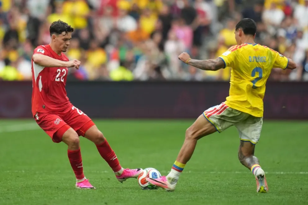 Del partido Suiza-Colombia que se jugó el martes, el último de octavos de final. Foto: EFE