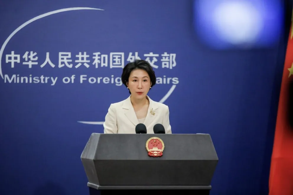 La portavoz de la Cancillería china Mao Ning. Foto: EFE 