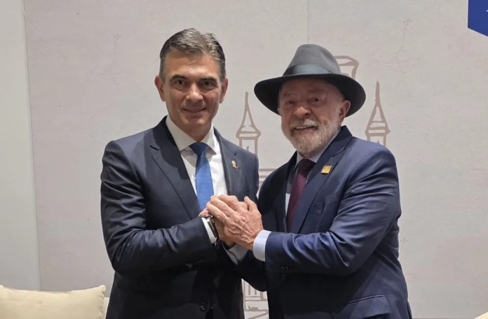 Paz y Lula, en un anterior encuentro. Foto: Oficina del Presidente 