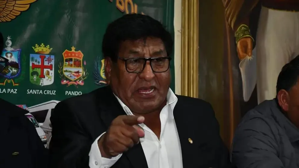Lucio Gómez, dirigente de la Confederación de Choferes de Bolivia. Foto: APG