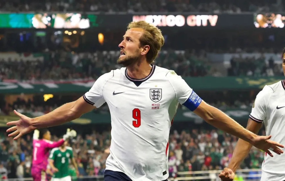 Harry Kane, el goleador de la selección inglesa, festeja uno de los tantos que marcó en el Mundial. Foto: BRF