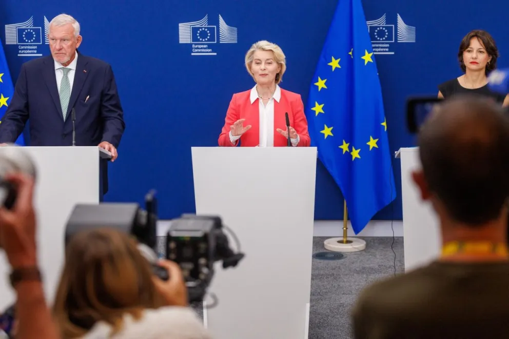 Ursula von der Leyen, presidenta de la Comisión Europea. Foto: EFE  