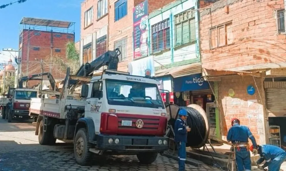 Trabajos de operarios de DeLaPaz. Foto: DeLaPaz