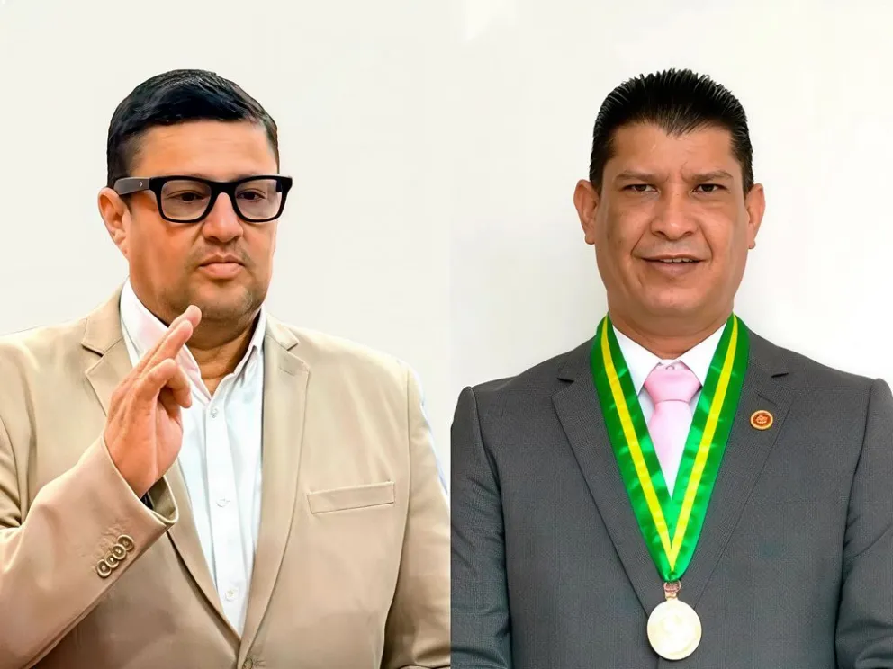Rafael Saavedra y el vocal Charles Fernando Mejía Cardozo. Fotos: AJN y TDJ de Beni 