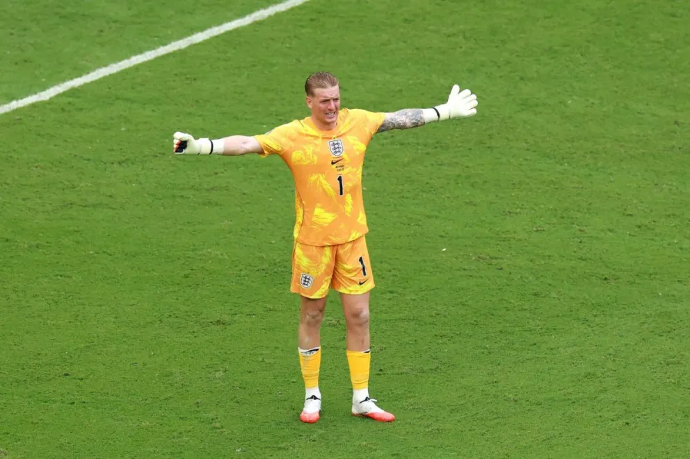 Jordan Pickford está seguro de poder derrotar este miércoles a la Argentina. Foto. 365Scores