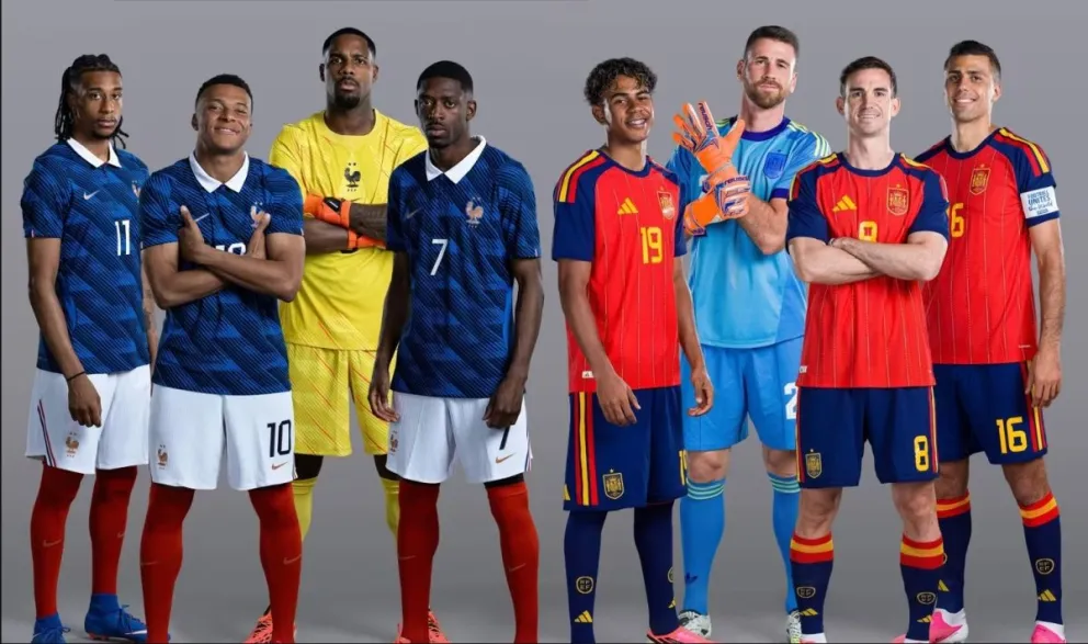 Las selecciones de Francia y España, cara a cara, por el pase a la final. Foto: FIFA.