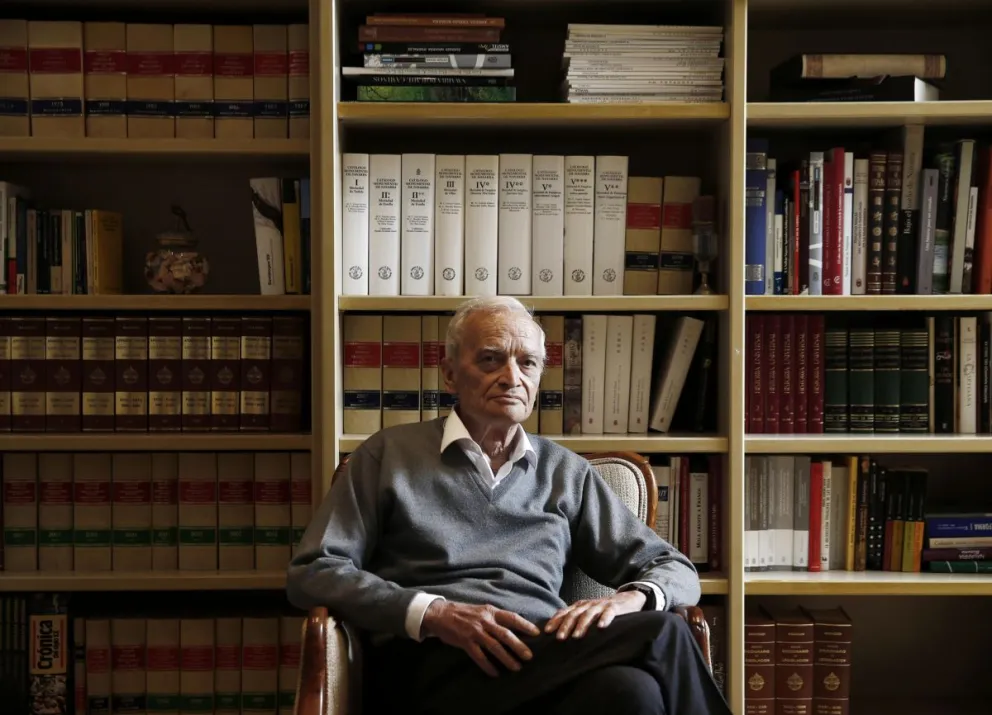 Luis Goytisolo (Barcelona, 1935 - Vimbodí, Tarragona, 2026) durante una entrevista realizada en Pamplona. Foto: EFE