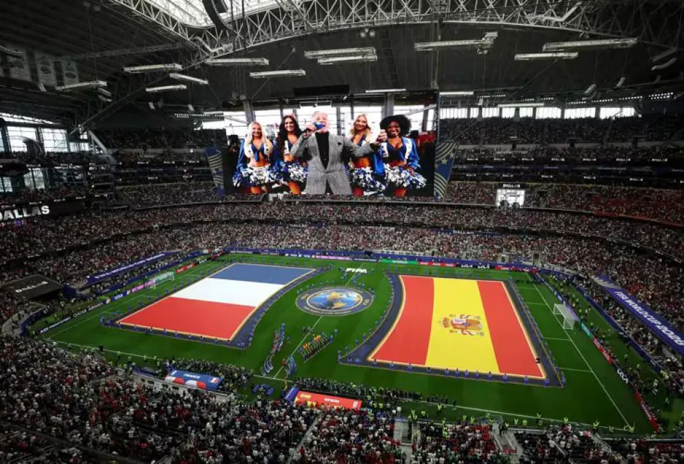 La ceremonia previa al inicio del partido en Dallas. Foto: FIFA.