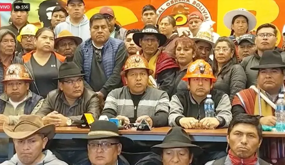La Central Obrera Boliviana (COB). Foto: Erbol