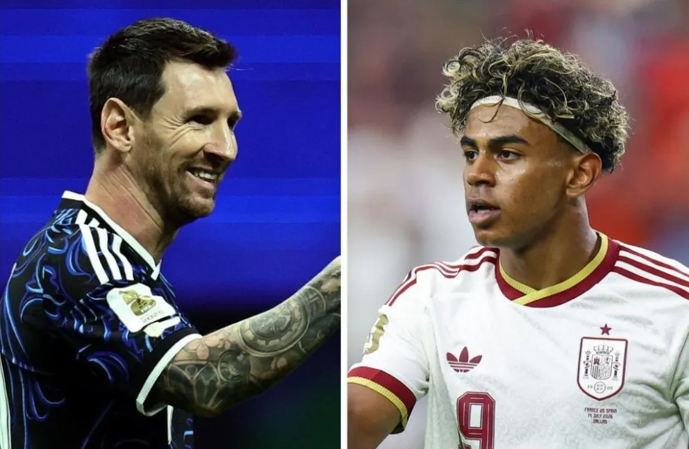 Messi (izq.) y Yamal, las dos estrellas de la final. Fotos: EFE.