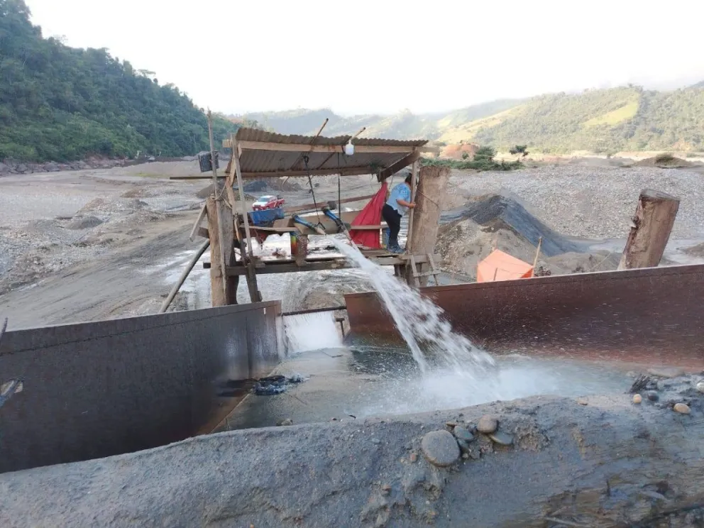 Una de las actividades ilegales fue encontrada en la comunidad de Mayaya, municipio de Teoponte, provincia Larecaja del departamento de La Paz. Foto: AJAM