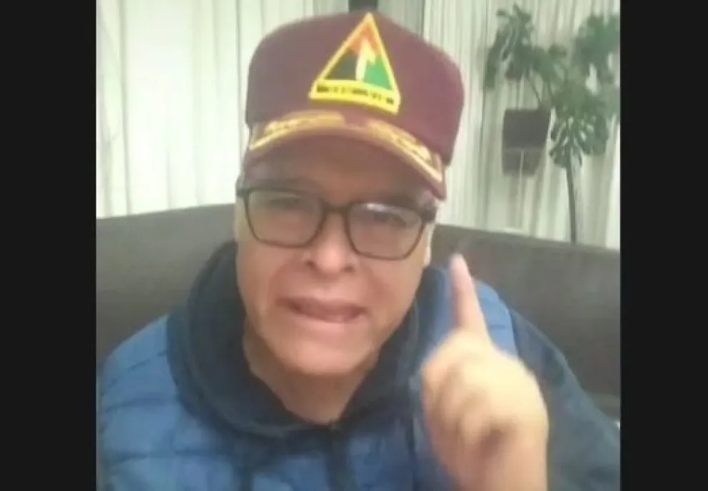 Zúñiga habla desde su domicilio en la ciudad de La Paz. Foto: Captura de video 