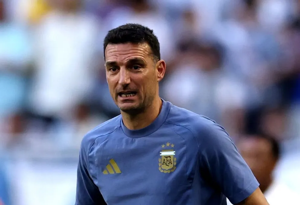 Lionel Scaloni durante un encuentro del Mundial. Foto: AFA.