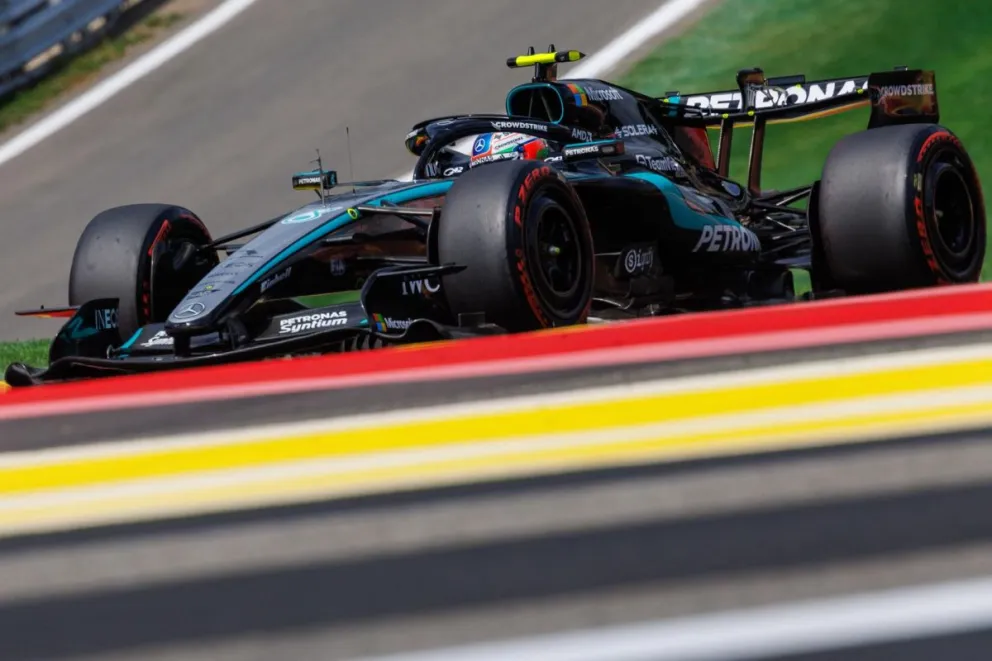El italiano Andrea Kimi Antonelli (Mercedes), en la clasificación. Foto: EFE.