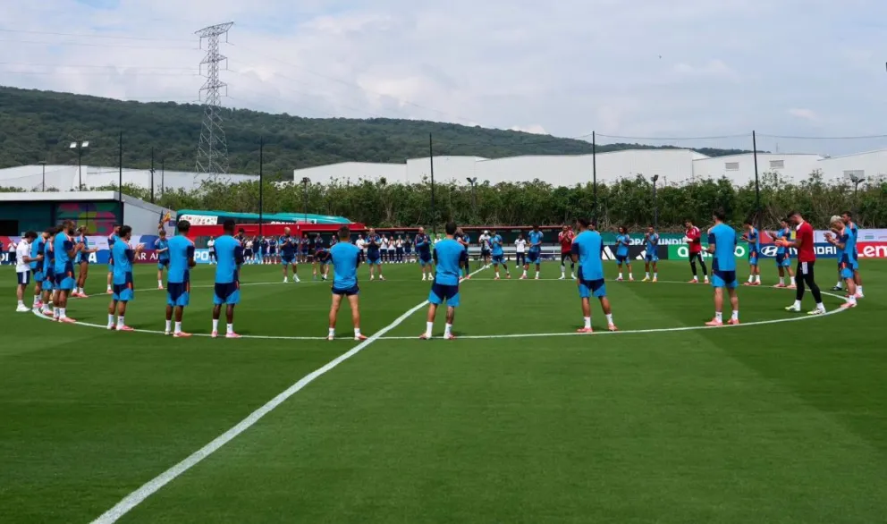 El plantel español en un entrenamiento pasado. Foto: Selección de España.
