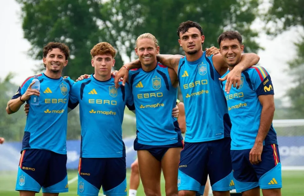 Jugadores españoles en uno de sus entrenamientos. Foto: Selección de España.