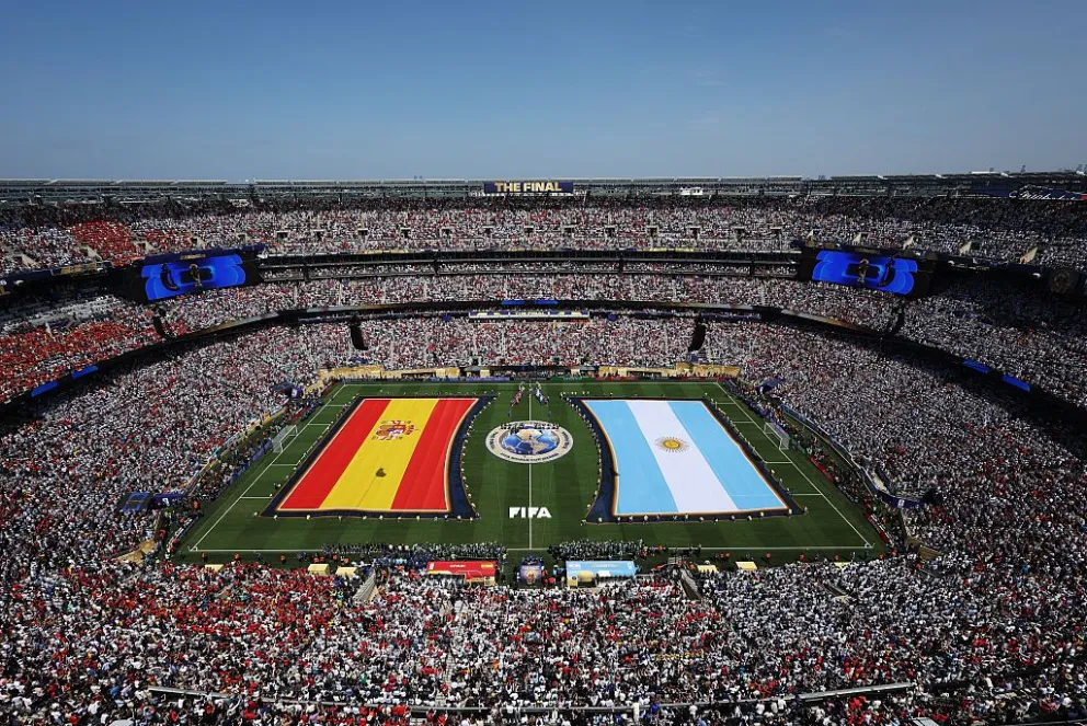La ceremonia previa a la final en el MetLife Stadium. Foto: FIFA.