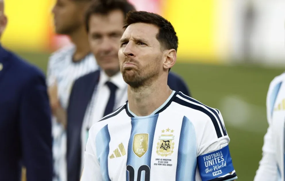 Lionel Messi, capitán de la selección argentina, tras perder la final del Mundial contra España. Foto: EFE