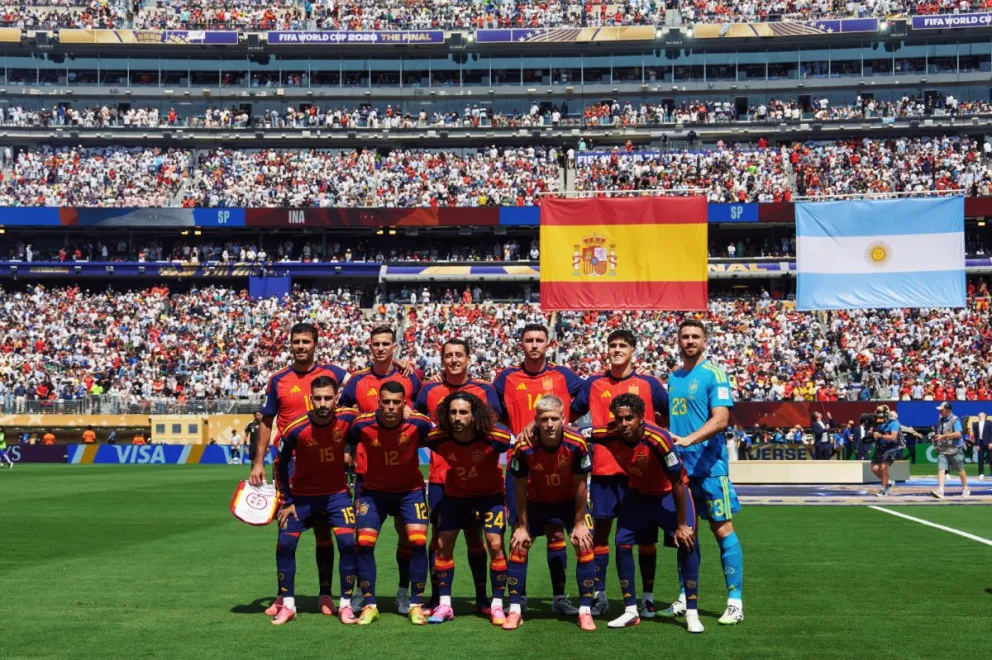 El onceno español que jugó la final ante Argentina. Foto: Selección de España.