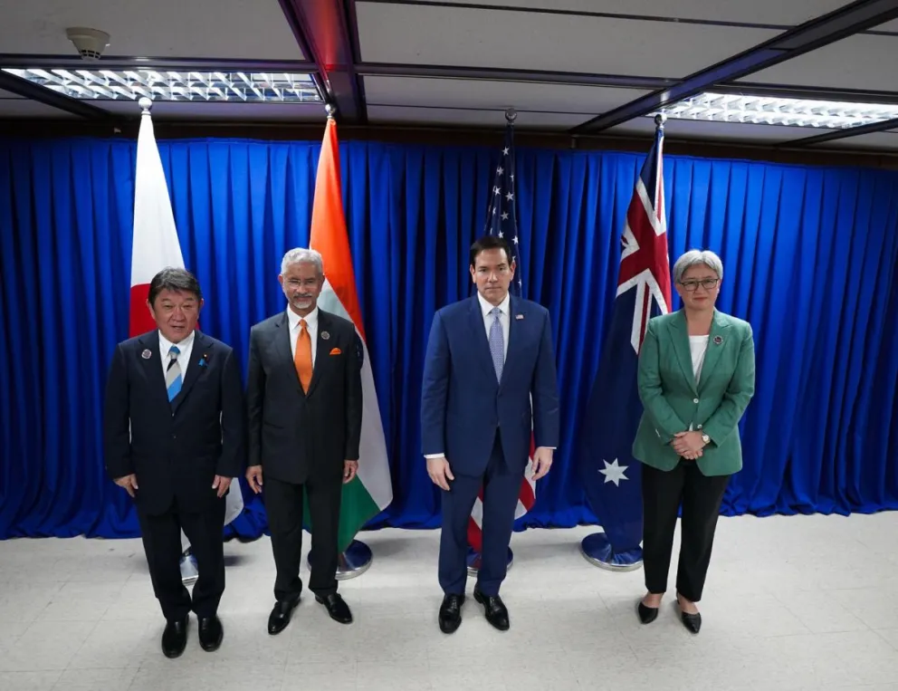 Los jefes de la diplomacia de Estados Unidos, India, Australia y Japón, que juntos conforman el Diálogo de Seguridad Cuadrilateral (Quad). Foto: EFE 
