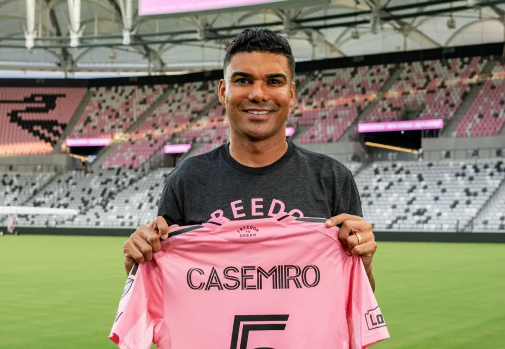 Casemiro con la casaca de su nuevo club. Foto: Inter Miami.