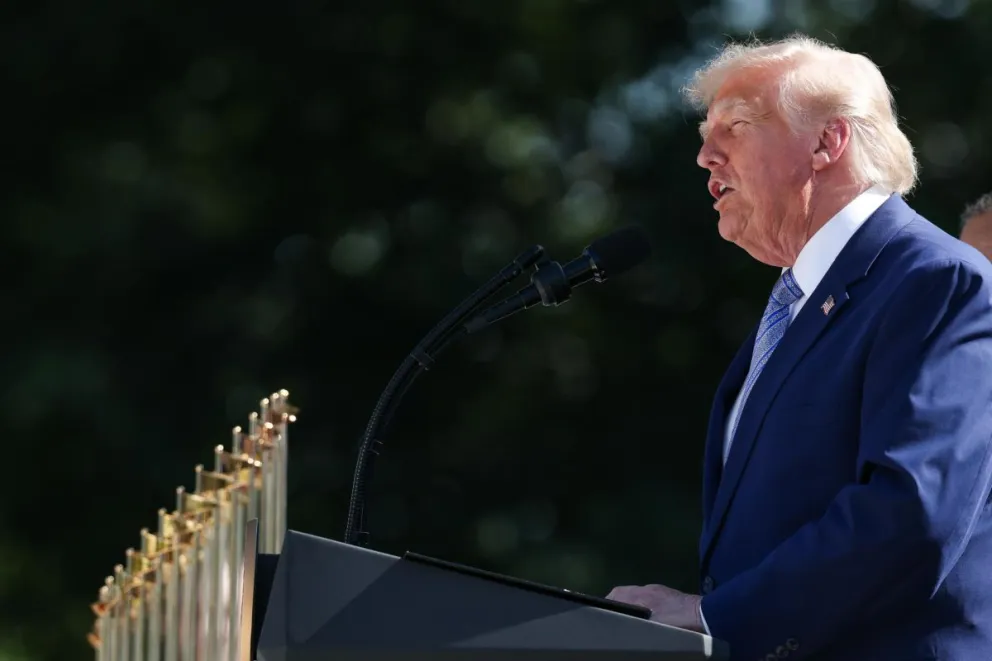 El presidente de EE. UU., Donald Trump, en una fotografía de archivo. EFE