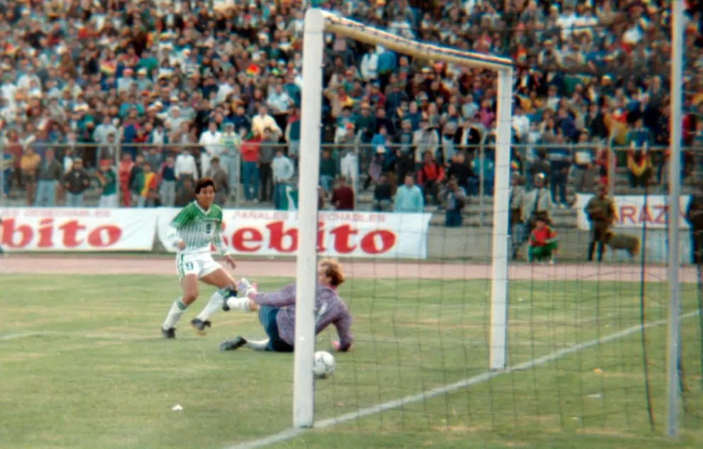 El segundo gol marcado por Alvaro Peña, la victoria nacional está consolidada. Foto. Andrés Rojas Vargas (+)