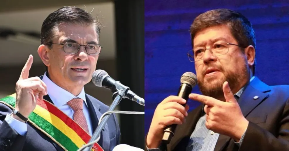 El presidente Rodrigo Paz y el líder de la alianza Unidad, Samuel Doria Medina. Foto: Correo del Sur/Facebook