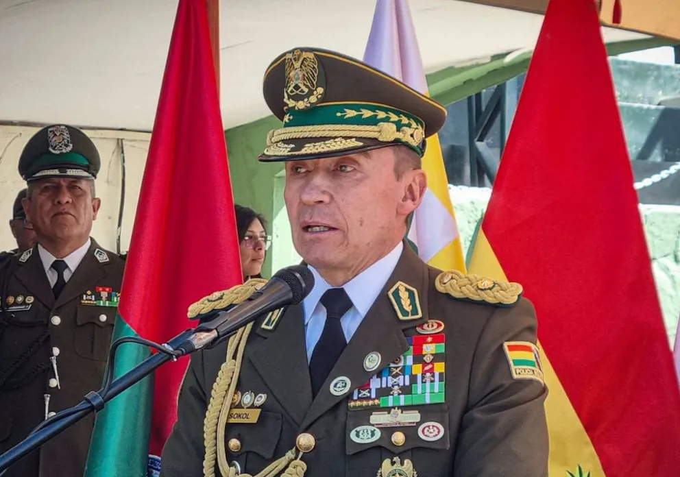 El general Mirko Sokol. Foto: Policía Boliviana