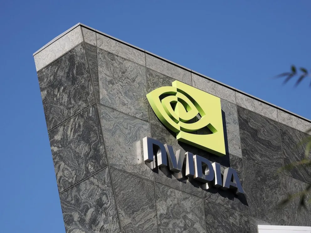 Imagen de archivo del logotipo de la compañía Nvidia. Foto: EFE 
