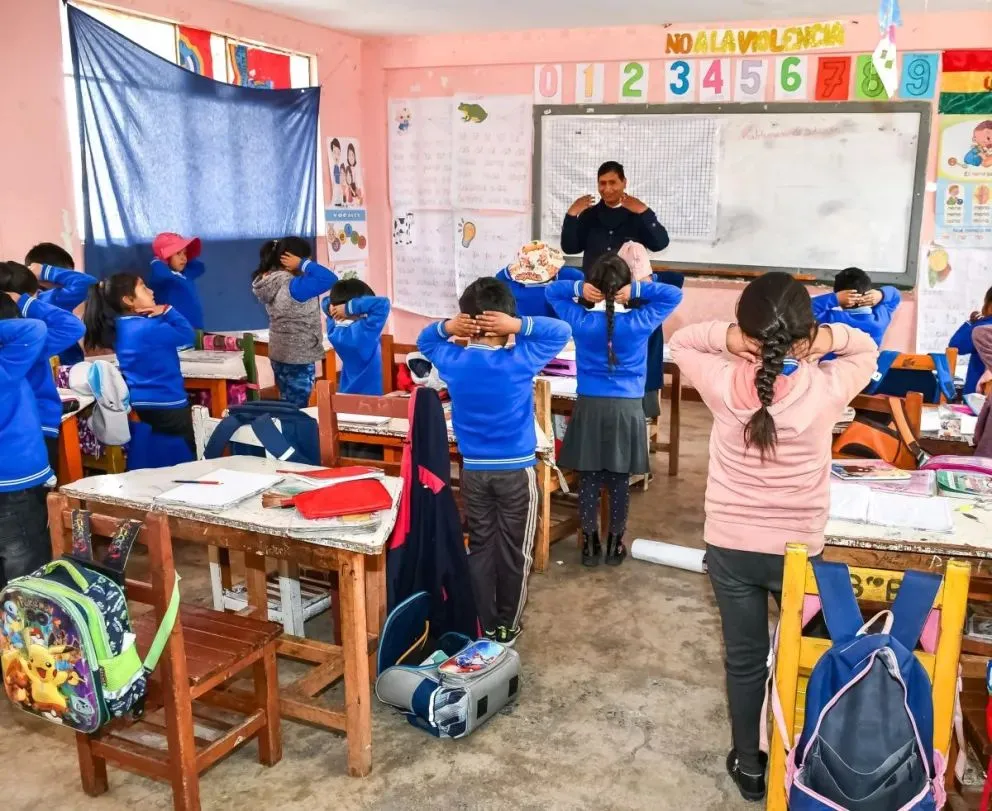 Niños en un salón de clase. Foto archivo: Ministerio de Educación