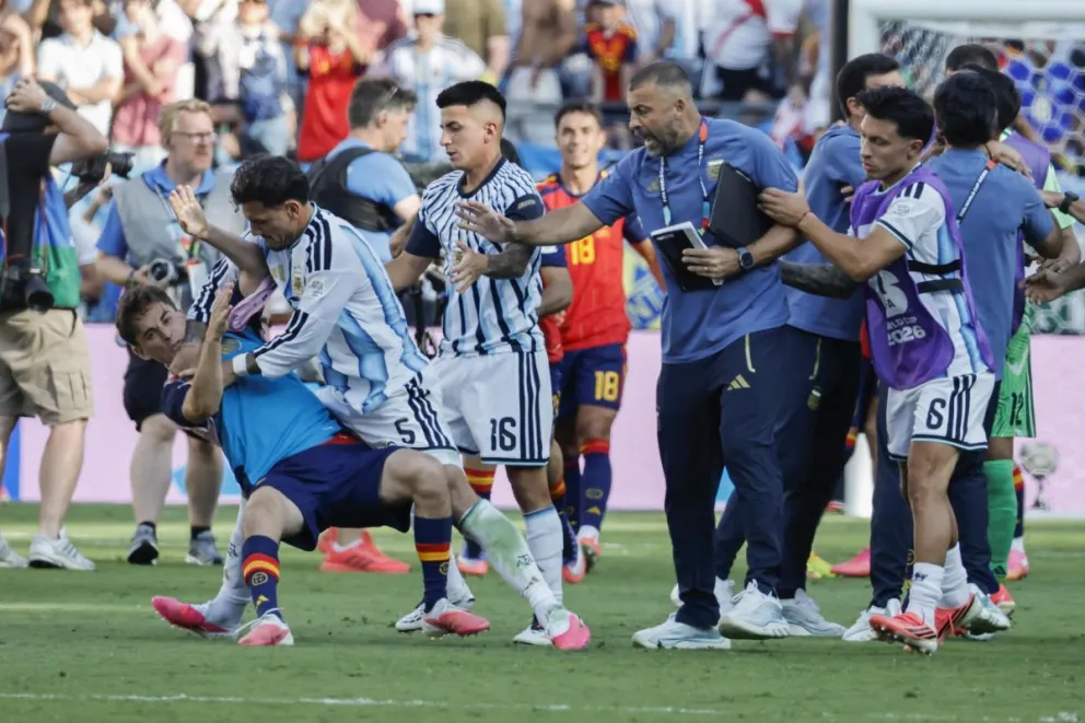 Foto de archivo de los incidentes tras la final del Mundial entre Argentina y España. Crédito: EFE