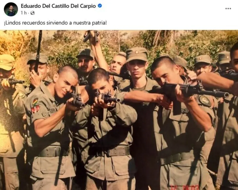 La fotografía que publicó Eduardo Del Castillo en su cuenta en Facebook. Foto: Eduardo Del Castillo