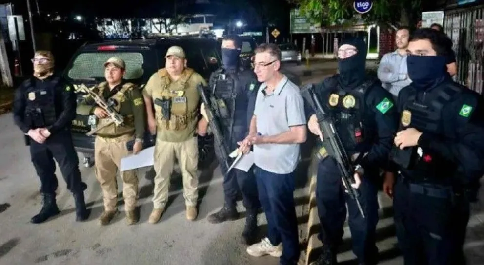 Detienen en Bolivia al exdiputado brasileño Neno Razuk cuando viajaba hacia Santa Cruz. Foto: Policía Federal.