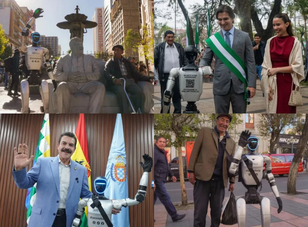 Los lugares que visitó el robot Benji en busca de su hermano. Ahora está en La Paz. Foto: Soy Benji/Facebook