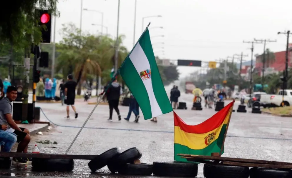 En Santa Cruz hubo un paro de 36 días en contra de Luis Arce, en 2022, exigiendo adelantar el censo. Al final, no se adelantó el proceso. Foto: ABI 