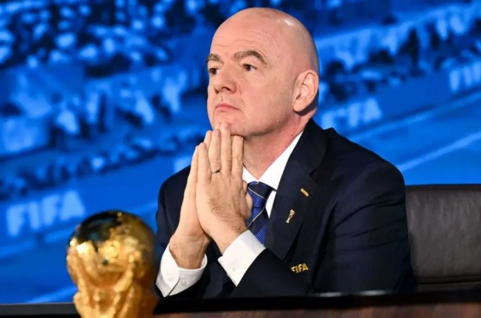 Gianni Infantino, presidente de la FIFA, que apoya a Marruecos para la final. Foto: EN