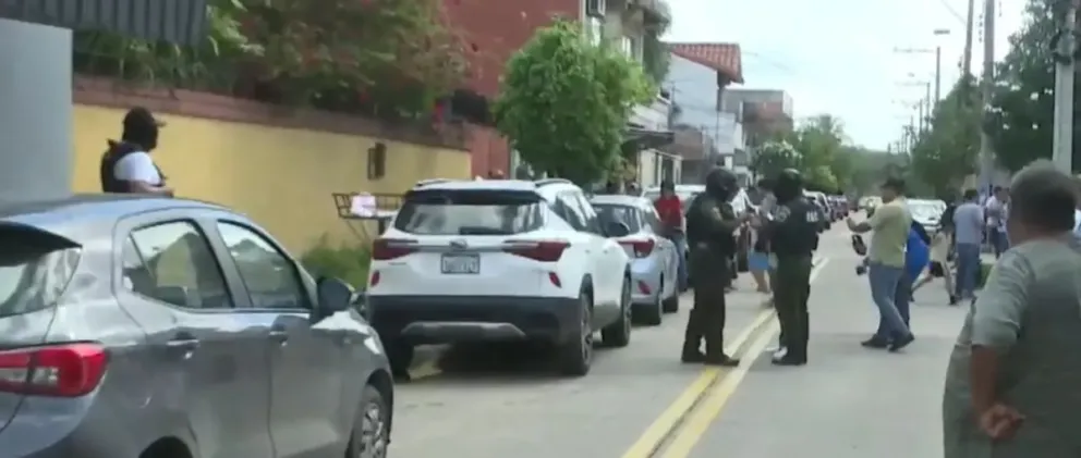 El crimen ocurrió en pleno centro cruceño. Foto: Unitel 