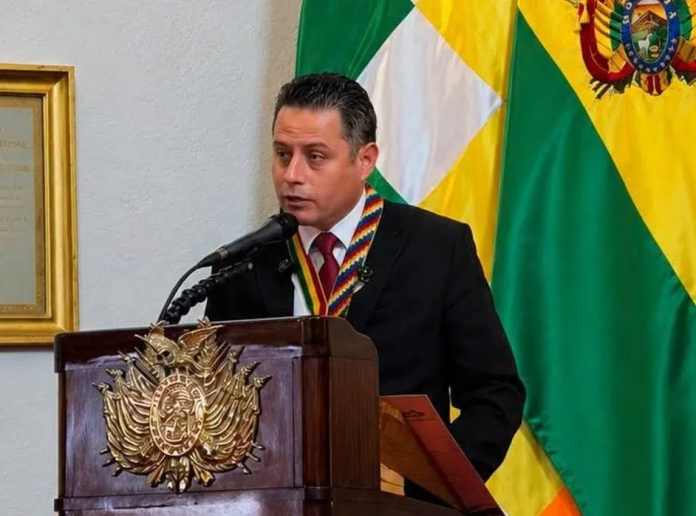 Lara, durante su discurso en Sucre. Foto: Alcaldía de Sucre 