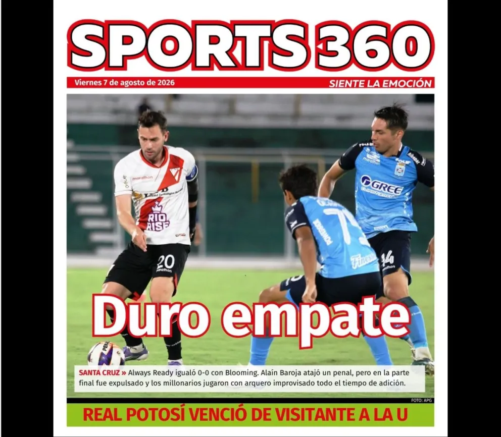 Una incidencia del encuentro disputado en el estadio Tahuichi Aguilera. Foto. APG