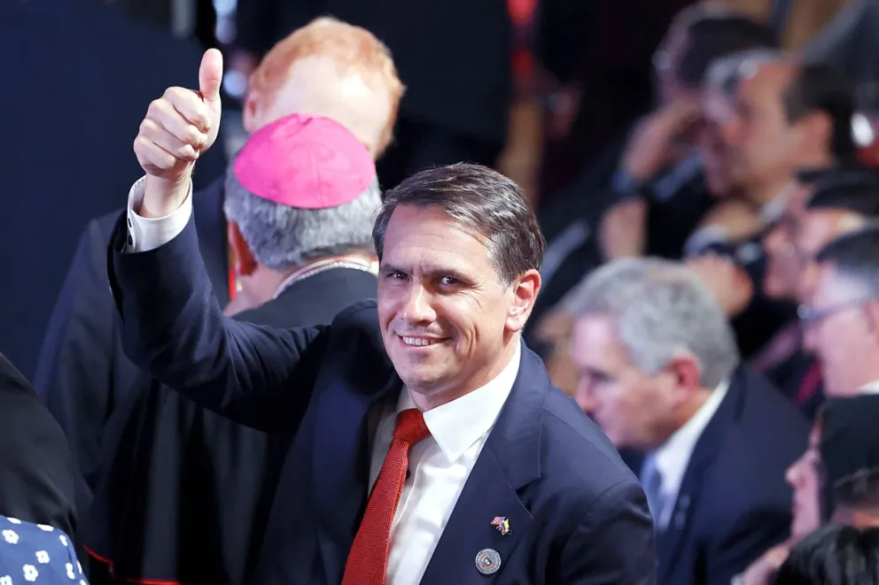 El nuevo fiscal general de Estados Unidos, Todd Blanche, asistiendo a la ceremonia de investidura del presidente electo de Colombia, Abelardo de la Espriella. Foto: EFE