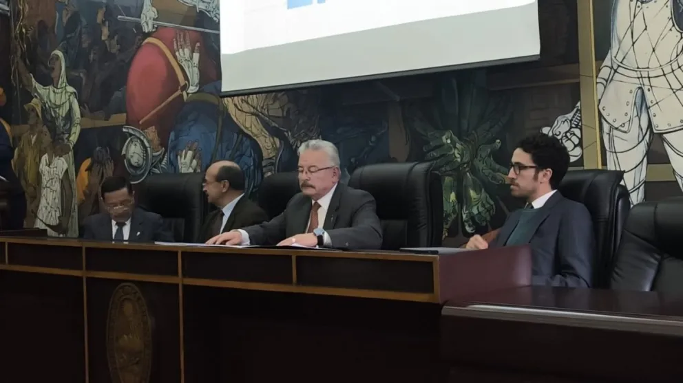 Autoridades de la Universidad Mayor de San Andrés (UMSA) presentaron las bases para diseñar una política estratégica de extracción del litio. Foto: Aracely Rondón / Visión 360